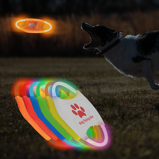 Dog Flying Discs LED LuminousTrainning Interactive Toys