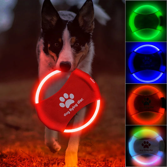 Dog Flying Discs LED LuminousTrainning Interactive Toys