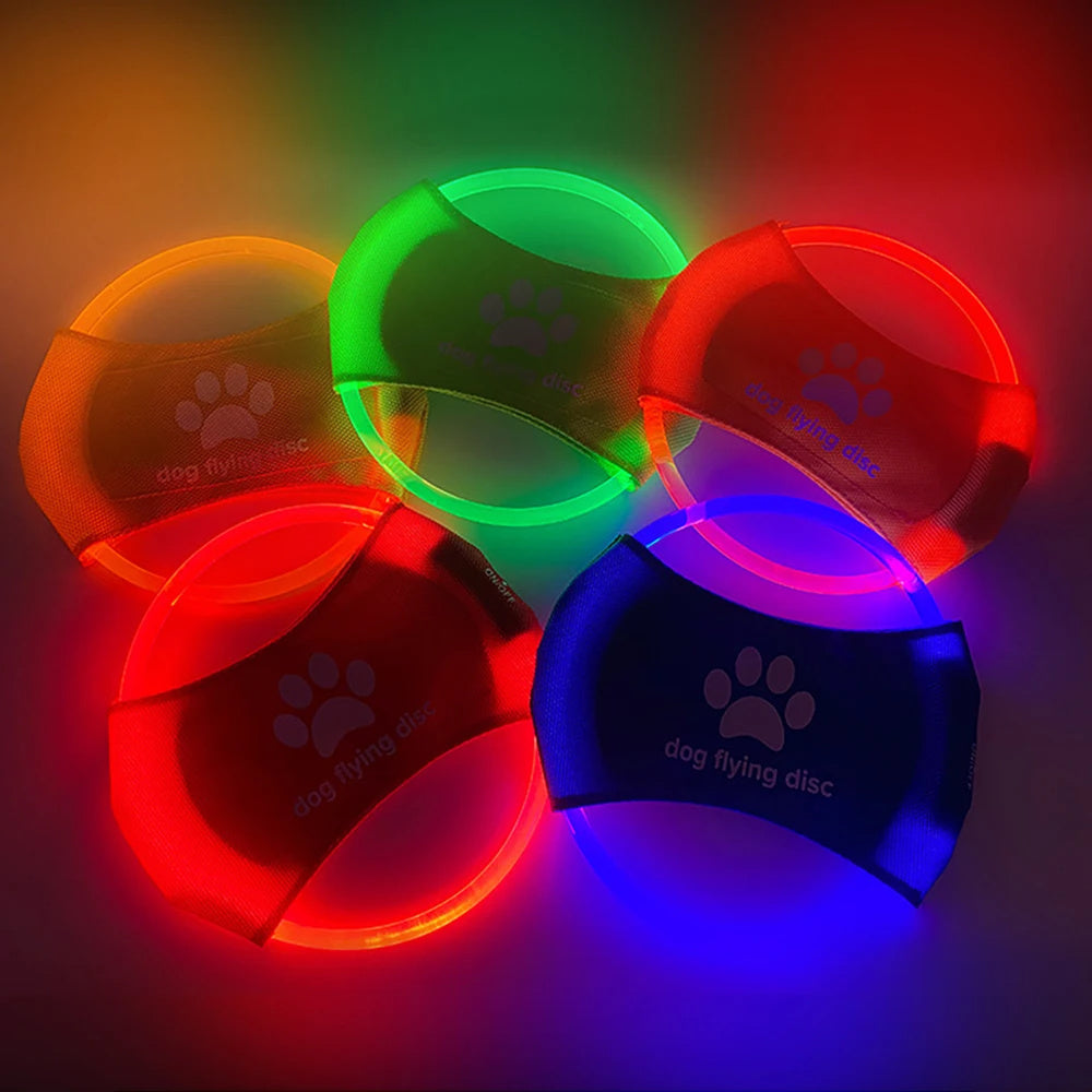 Dog Flying Discs LED LuminousTrainning Interactive Toys