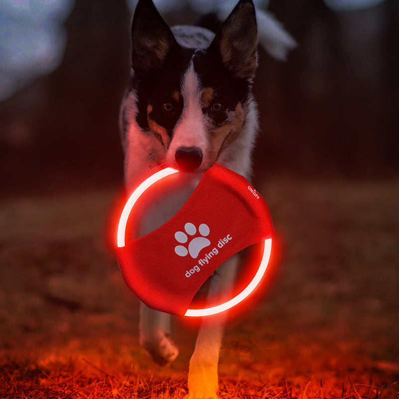 Dog Flying Discs LED LuminousTrainning Interactive Toys
